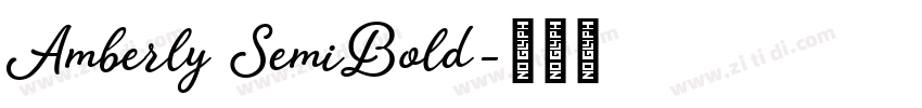 Amberly SemiBold字体转换